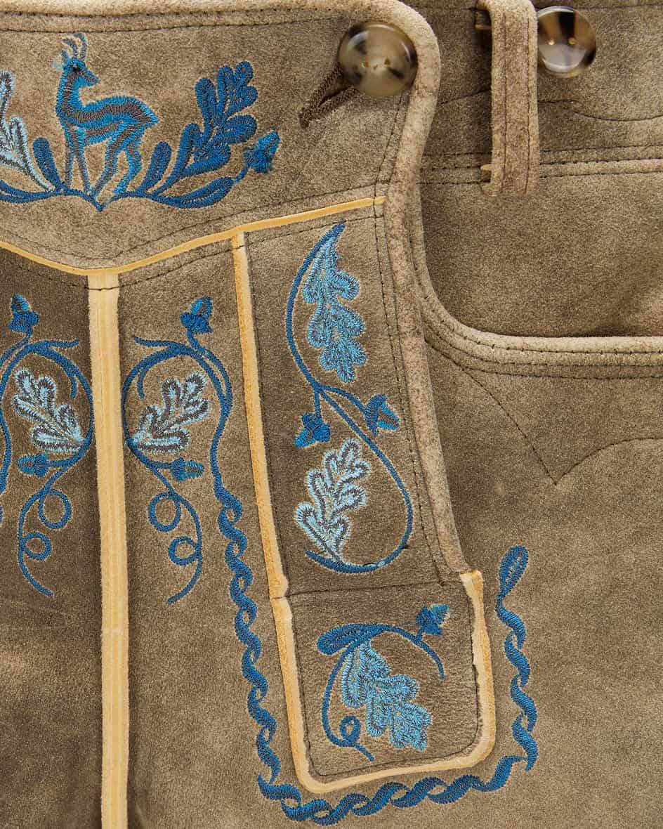 Meindl Kochelsee Lederhose aus Hirschleder Kostenloser Versand