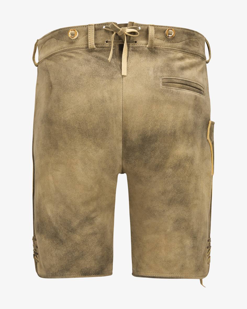 LODENFREY Wiesnlederhose kurz aus Ziegenleder Sonderangebot