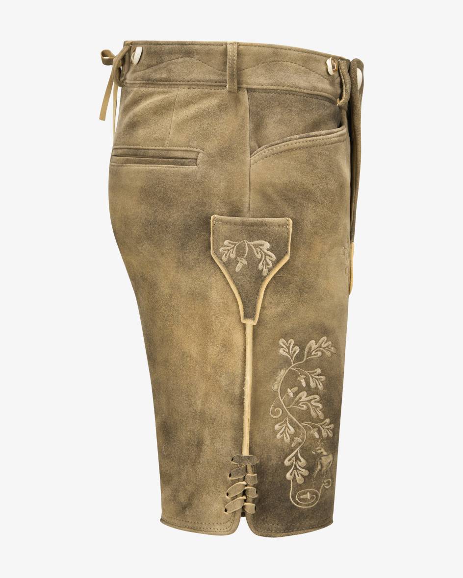 LODENFREY Wiesnlederhose kurz aus Ziegenleder Sonderangebot