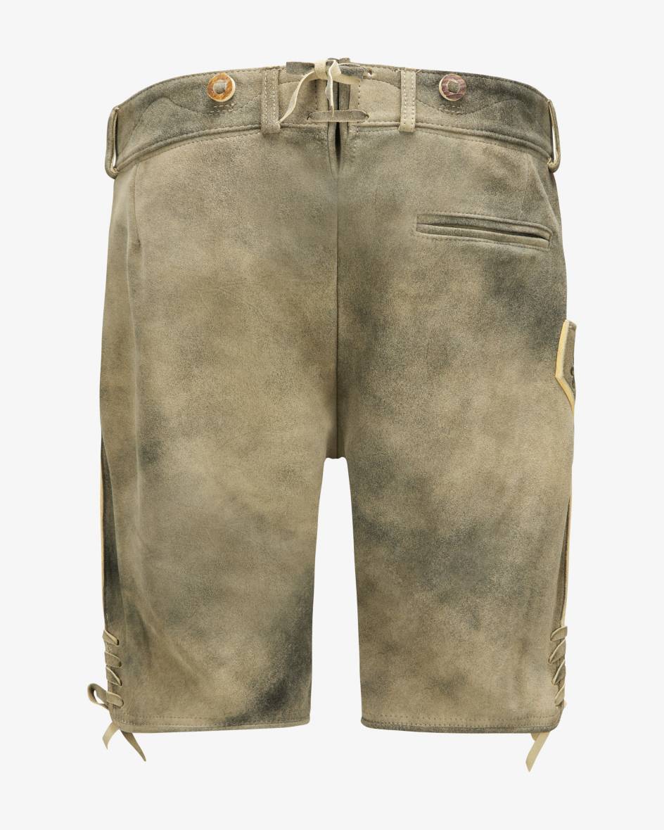 LODENFREY Wiesnlederhose kurz aus Ziegenleder Rabatt