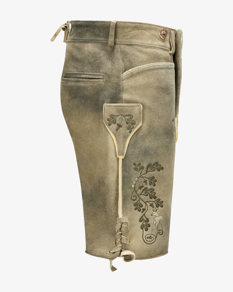 LODENFREY Wiesnlederhose kurz aus Ziegenleder Rabatt