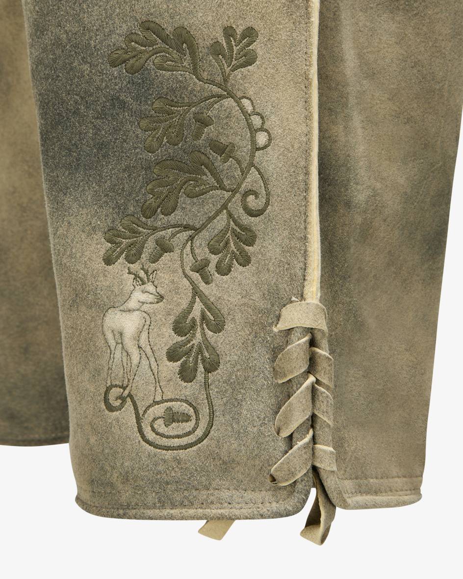 LODENFREY Wiesnlederhose kurz aus Ziegenleder Rabatt