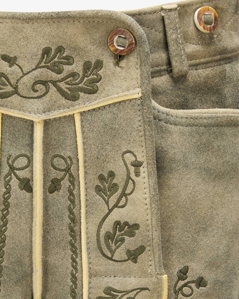LODENFREY Wiesnlederhose kurz aus Ziegenleder Rabatt
