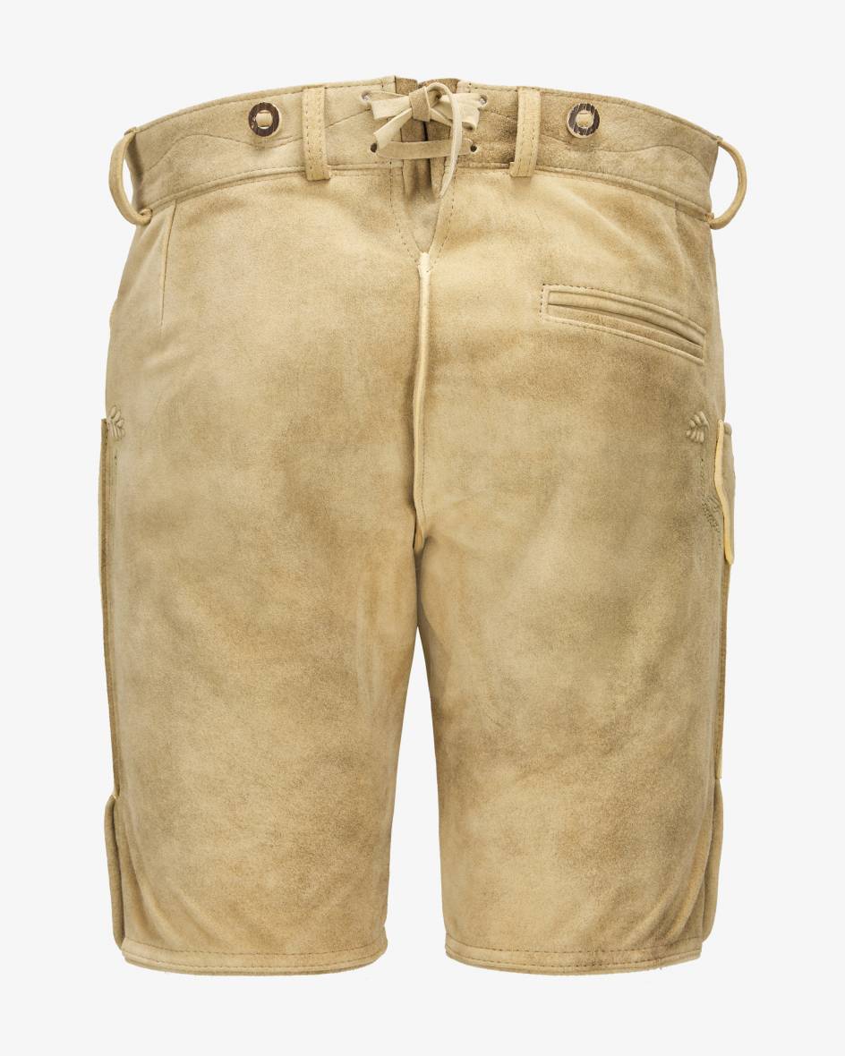 LODENFREY Wiesnlederhose kurz aus Ziegenleder zollfrei