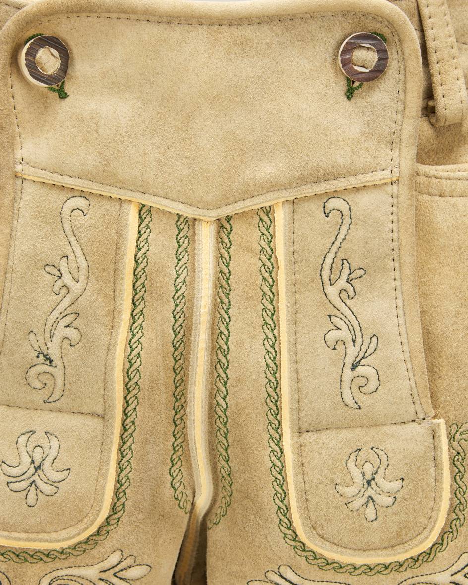 LODENFREY Wiesnlederhose kurz aus Ziegenleder zollfrei