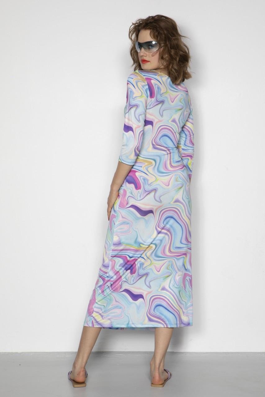 Marivie Illusion marble blue Dress Blitzangebot