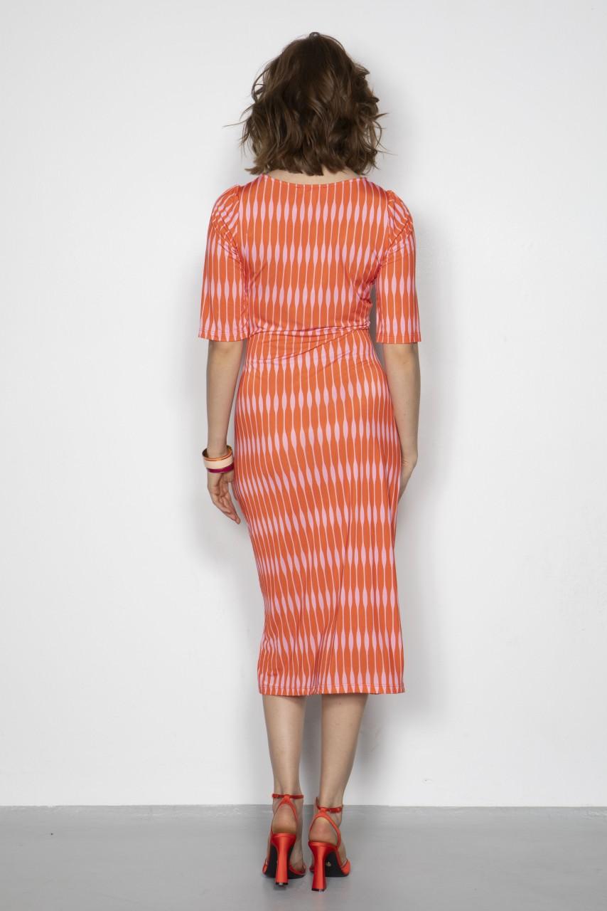 Marivie Sweet backgammon orange Dress Bestseller