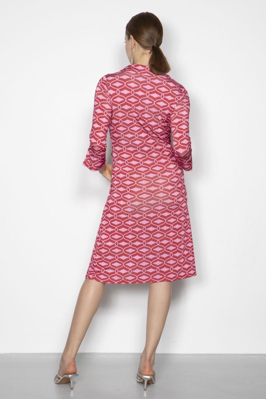 Marivie Oh, Yeah waffle red/rosé Dress Kauf eins, bekomm eins gratis