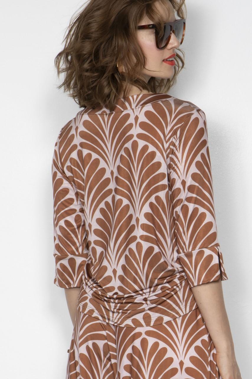 Marivie Top - Honey art deco brown Top Sonderangebote