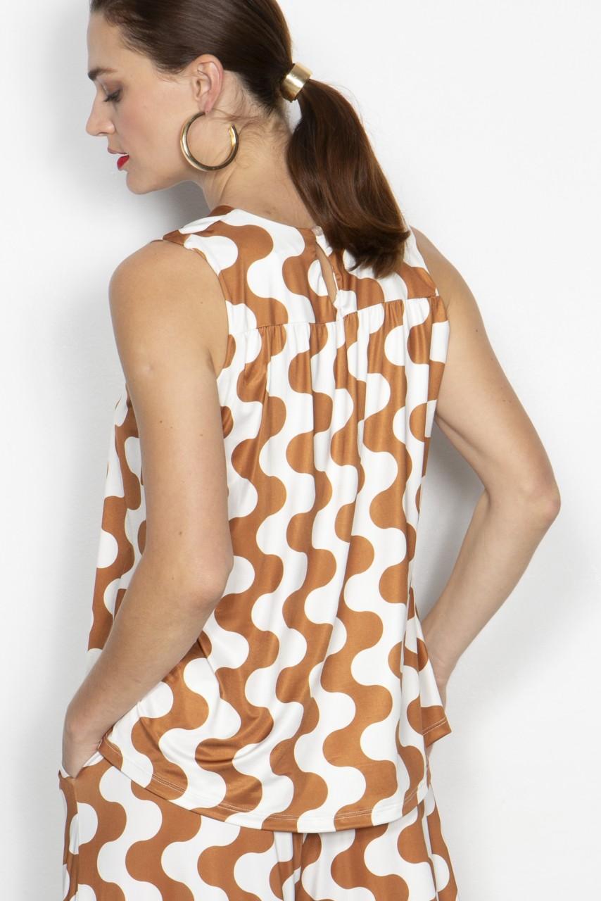 Marivie Superduper waves creme/brown Oberteil Neueste Stile