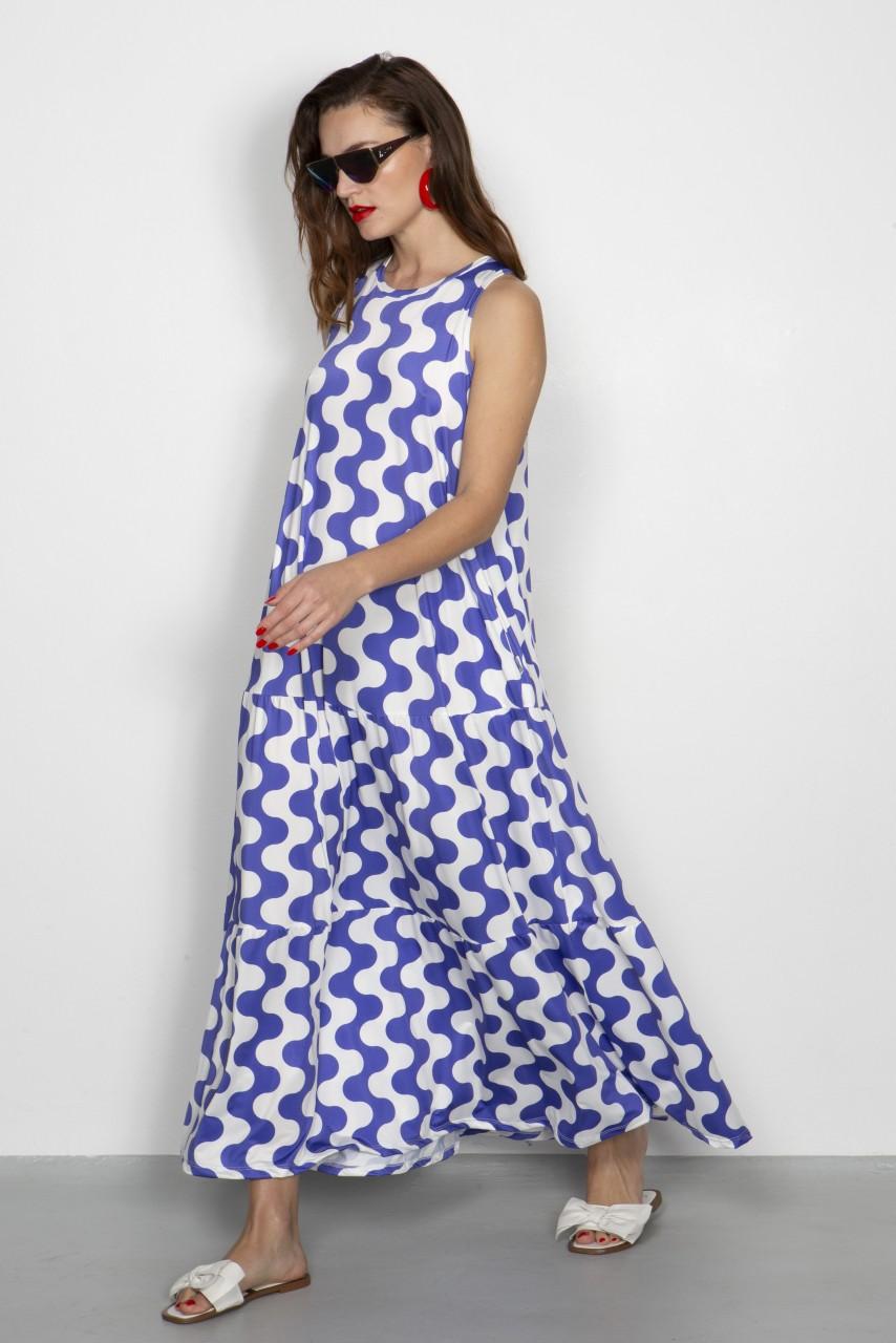 Marivie Darling waves creme/violet Dress Super Rabatt