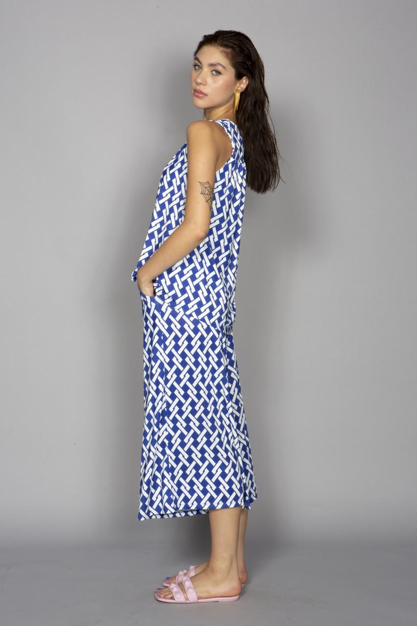 Marivie Culotte geometric lines blue Culotte 50% Rabatt für begrenzte Zeit