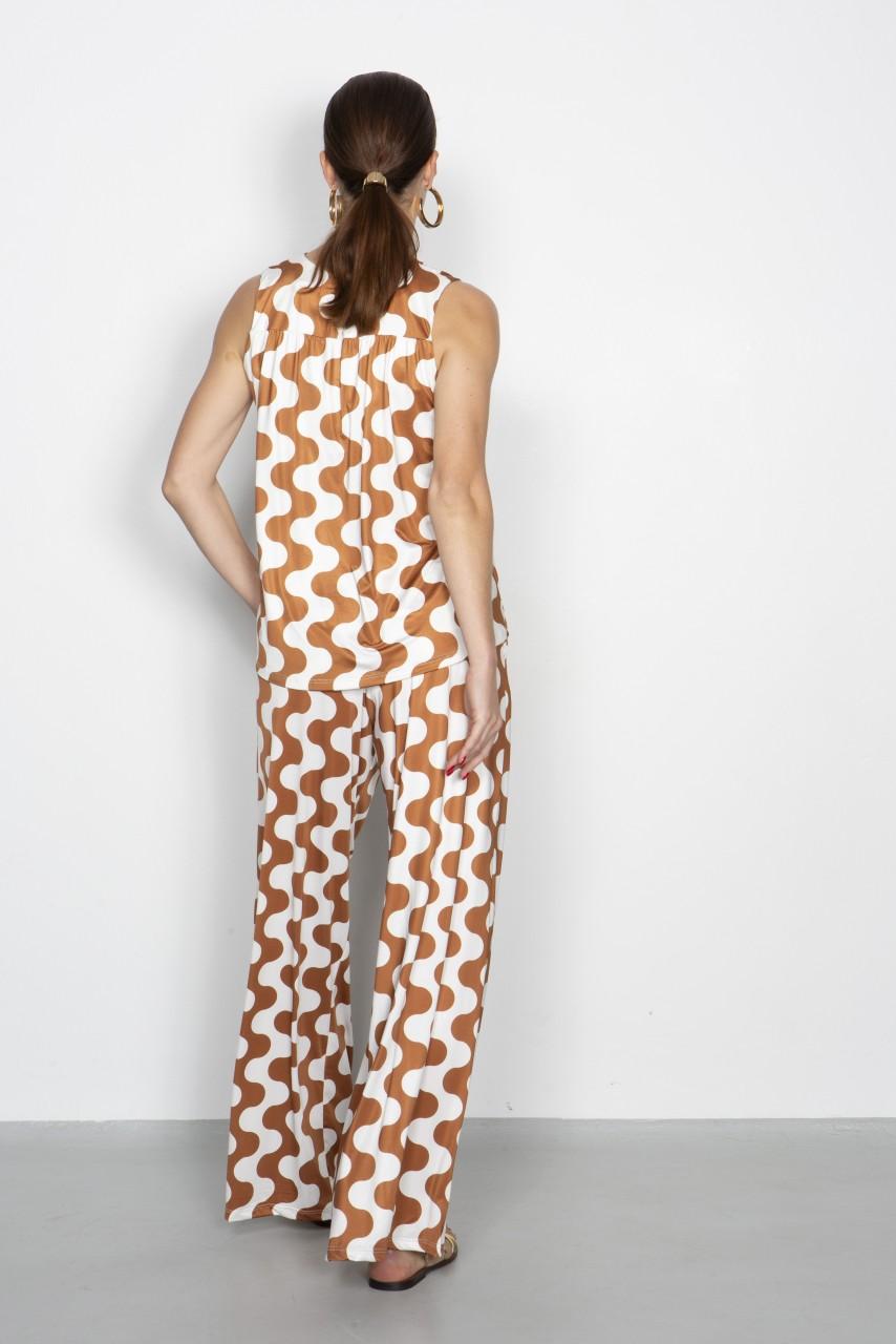 Marivie Easy going waves creme/brown Hose Hotsell