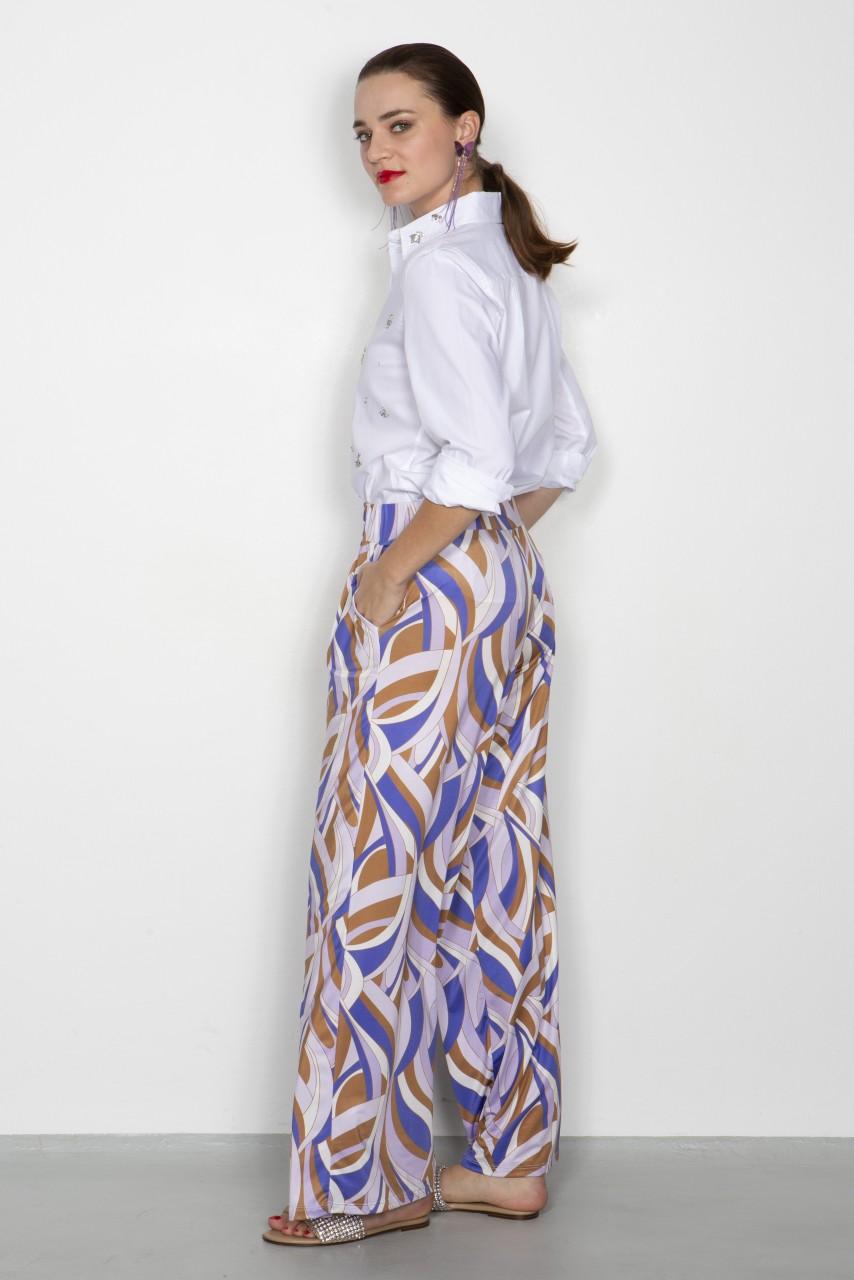 Marivie Easy going swearly lilac Hose im Angebot