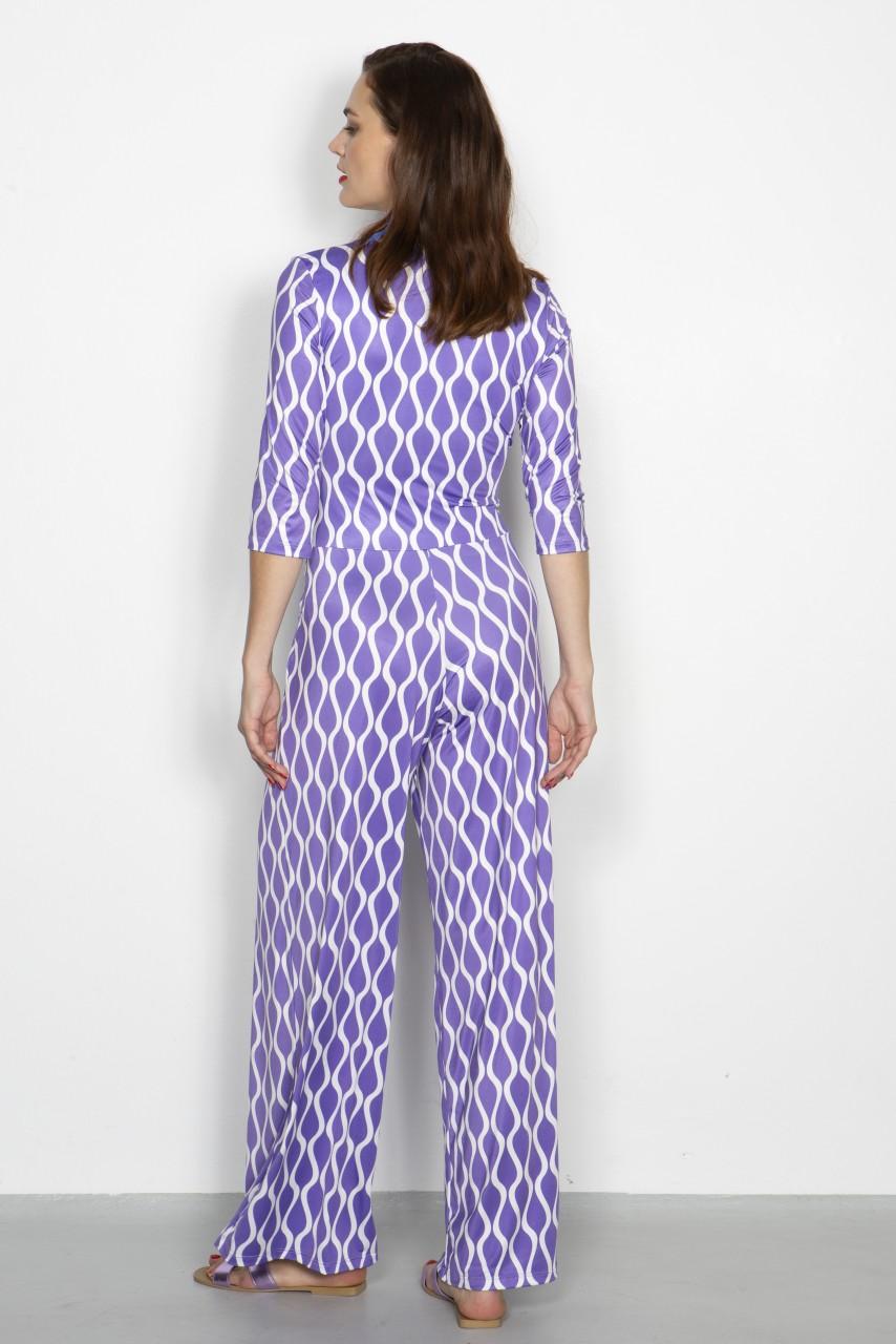 Marivie Jump in wavy lilac/white Jumper Fabrikverkauf