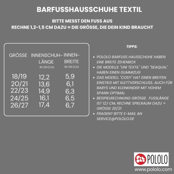 Pololo Hausschuh Baumwolle (bio) Uni Rot – Rest in 18/19 Exklusivangebot
