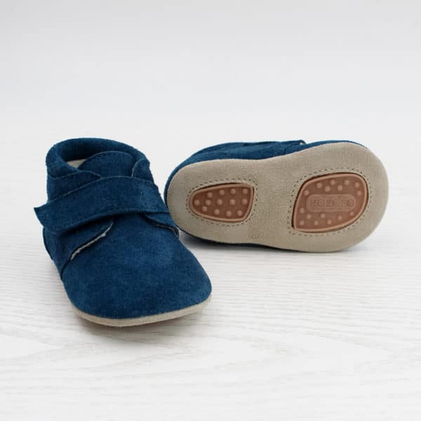 Pololo Für die ersten Schritte – “Porto” der Barfuß Kleinkindschuh blau als Kletter Super Sparpreis