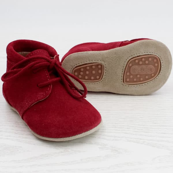 Pololo Für die ersten Schritte – “Porto” der Barfuß Kleinkindschuh rot Wochenangebot