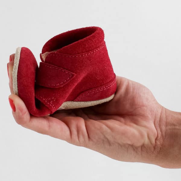 Pololo Für die ersten Schritte – “Porto” der Barfuß Kleinkindschuh rot Wochenangebot