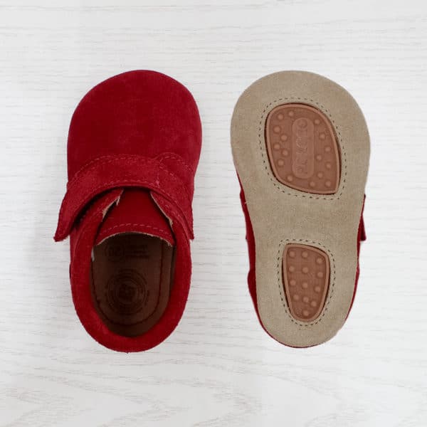 Pololo Für die ersten Schritte – “Porto” der Barfuß Kleinkindschuh rot als Kletter Kostenlose Rückgabe
