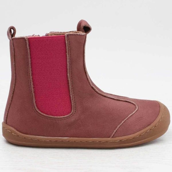 Pololo Barfußschuh Chelsea Leder Lila Letzte 2 Tage