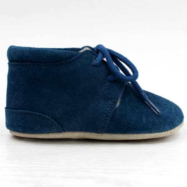 Pololo Für die ersten Schritte – “Porto” der Barfuß Kleinkinderschuh Wollgefüttert blau Letzter Tag