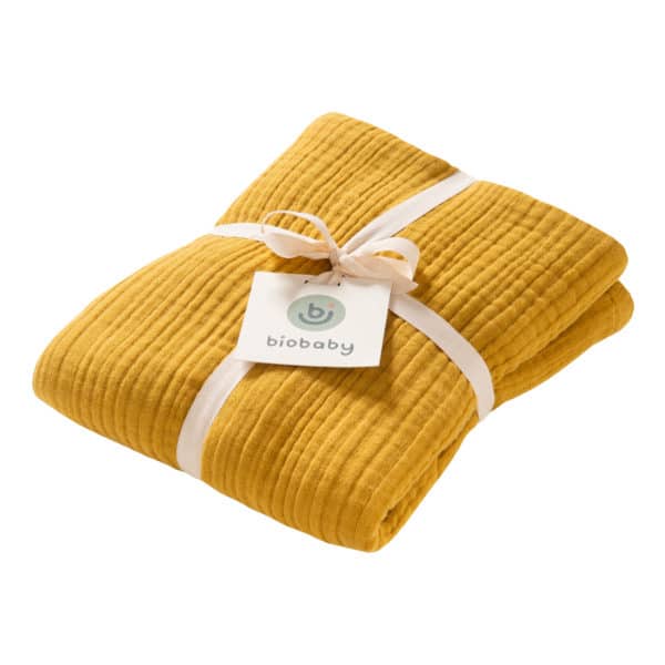 Pololo People Wear Organic Baumwoll-Mulldecke, 4-lagig , senfgelb JETZT KAUFEN