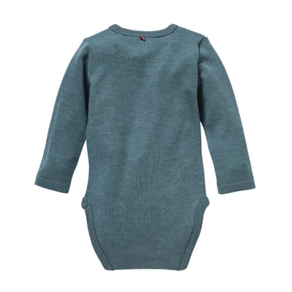 Pololo People Wear Organic Langarm-Body Wolle-Seide, smaragd-grün Sonderangebot der Fabrik