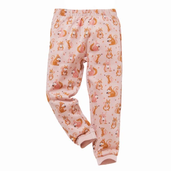 Pololo People Wear Organic Langarm-Pyjama “Eichhörnchen”, rosa, Baumwolle (Bio) Vierteljährliche Förderung