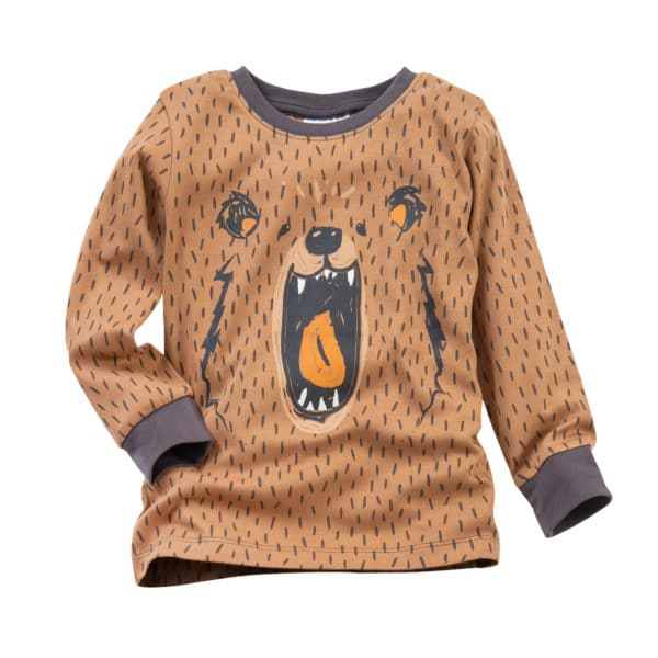 Pololo People Wear Organic Langarm-Pyjama “Grizzlybär”, braun/bedruckt, Baumwolle (Bio) (Kopie) Discount Store für neue Produkte