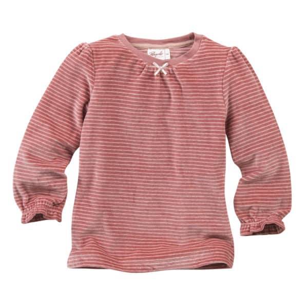 Pololo People Wear Organic Nicki-Pyjama, rosa geringelt, aus 100% Baumwolle (Bio) Super Rabatt