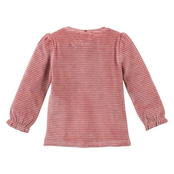 Pololo People Wear Organic Nicki-Pyjama, rosa geringelt, aus 100% Baumwolle (Bio) Super Rabatt