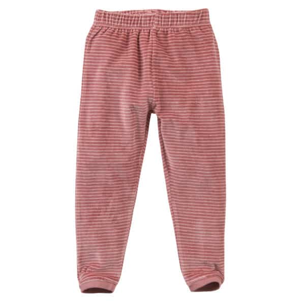 Pololo People Wear Organic Nicki-Pyjama, rosa geringelt, aus 100% Baumwolle (Bio) Super Rabatt