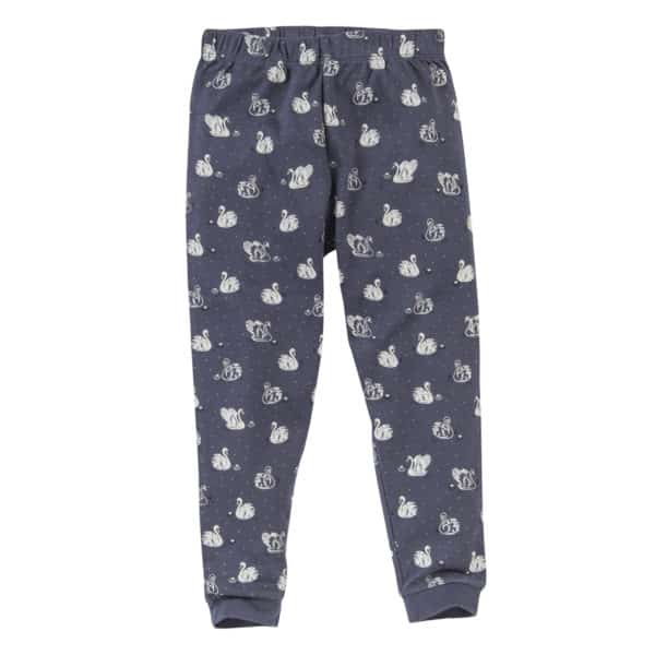Pololo People Wear Organic Pyjama, dunkelblau/bedruckt mit Schwänen Riesige Rabatte