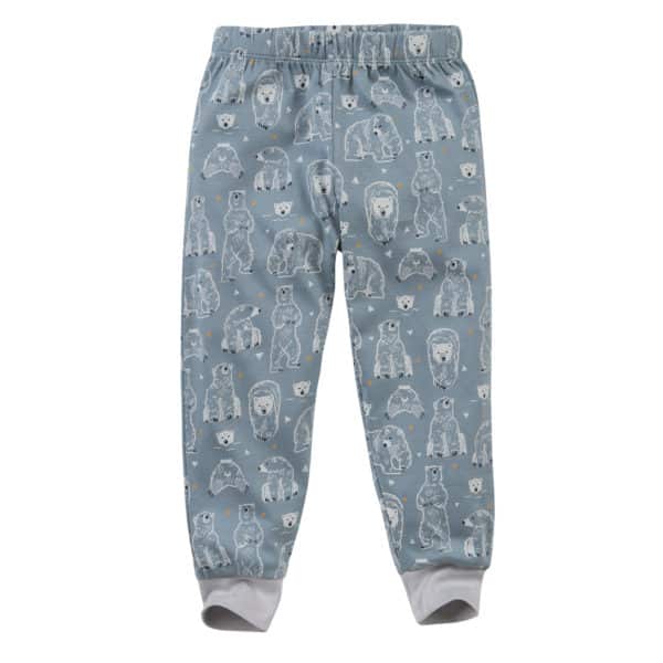 Pololo People Wear Organic Pyjama, petrol bedruckt mit Motiv “Eisbär”, aus 100% Baumwolle (Bio) 50% Rabatt mit kostenlosem Versand