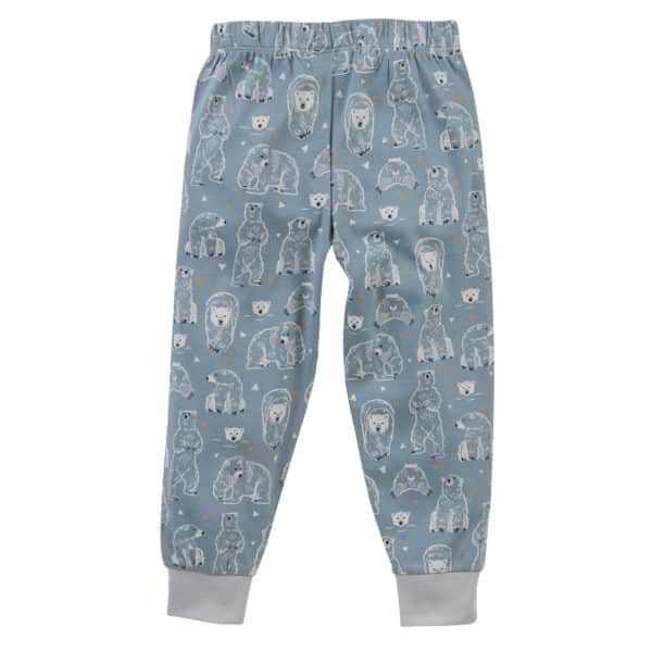 Pololo People Wear Organic Pyjama, petrol bedruckt mit Motiv “Eisbär”, aus 100% Baumwolle (Bio) 50% Rabatt mit kostenlosem Versand