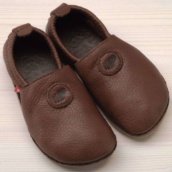 Pololo Barfußschuh Uni Leder Dunkelbraun Osterangebot