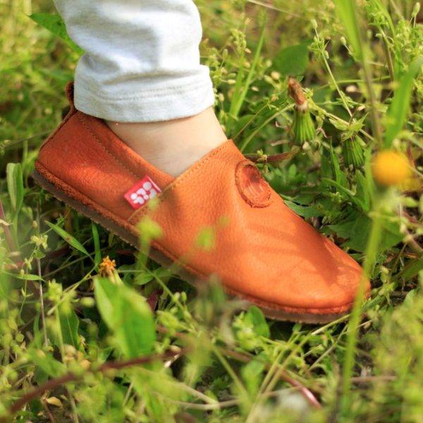 Pololo Barfußschuh Uni Leder Hellbraun Vatertagsangebot