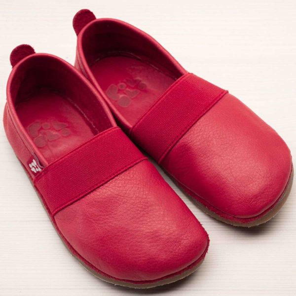 Pololo Outdoor Barfußschuh “Elastico” Rot mit Gummisohle Blitzangebot