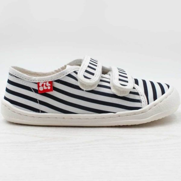 Pololo Barfuß-Sneaker Blau gestreift Restgrößen Wochenangebot
