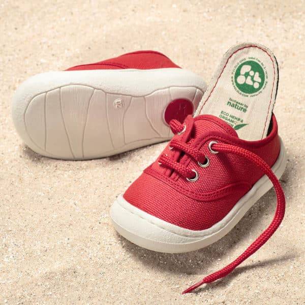 Pololo “Pepe” Baumwoll-Sneaker rot Kostenloser Versand international