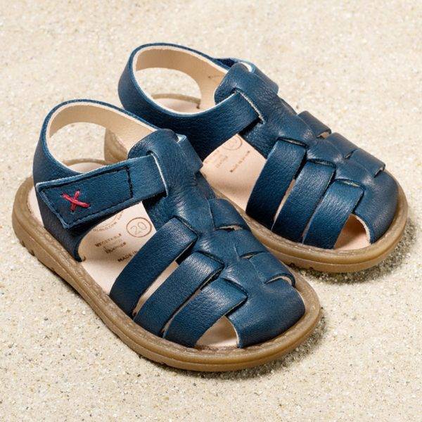 Pololo Sandale Fiesta Blau- Restpaare in Größe 20 & 21 Neueste Stile