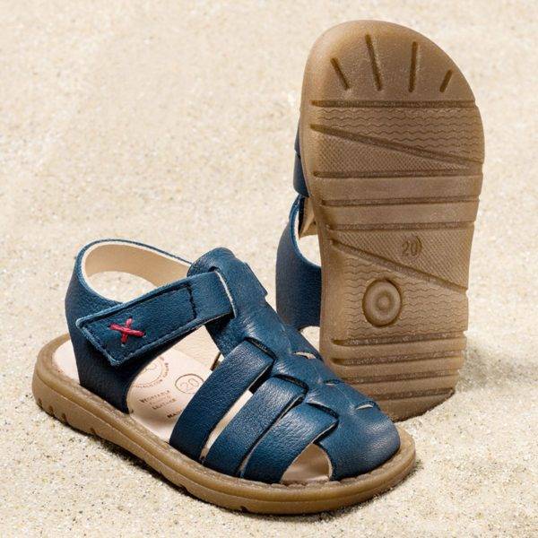 Pololo Sandale Fiesta Blau- Restpaare in Größe 20 & 21 Neueste Stile