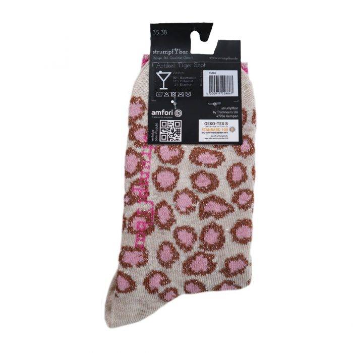 Strumpfbar Taiger Shot beigemelange-rose Begrenztes Angebot