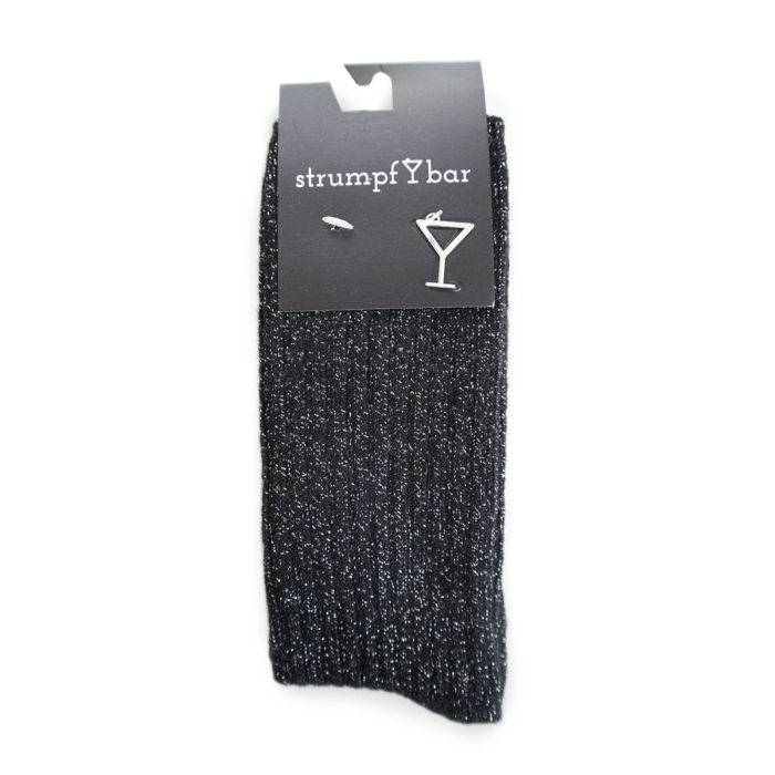 Strumpfbar Winter Sprizz schwarz-silber Kauf eins, bekomm eins gratis