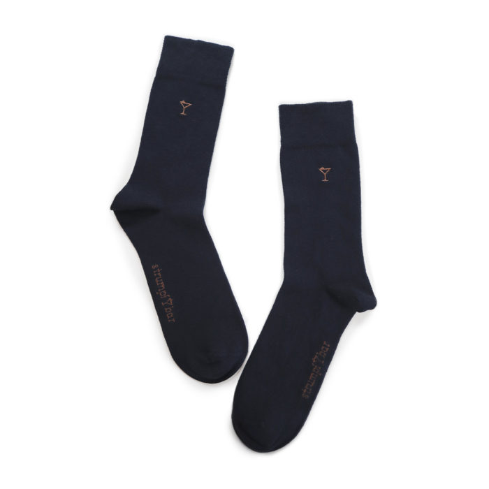 Strumpfbar Cotton Libre Marine Blau/Cognac Letzte 3 Tage