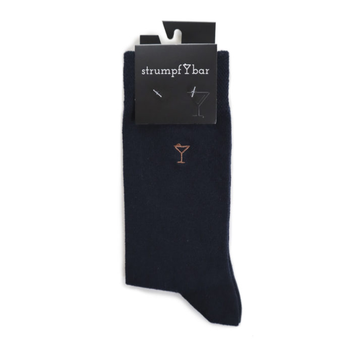 Strumpfbar Cotton Libre Marine Blau/Cognac Letzte 3 Tage