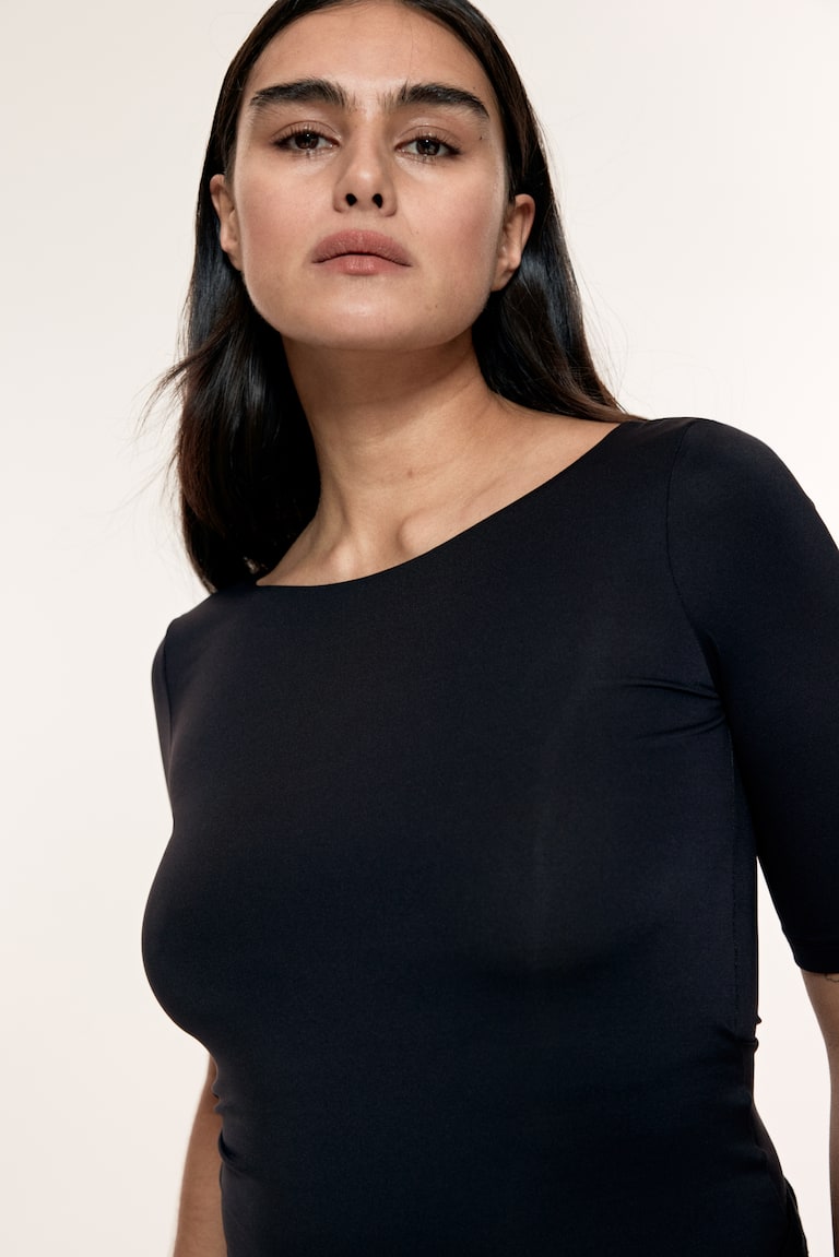 H&M Shirt mit Ballerina-Ausschnitt Versandkostenfrei