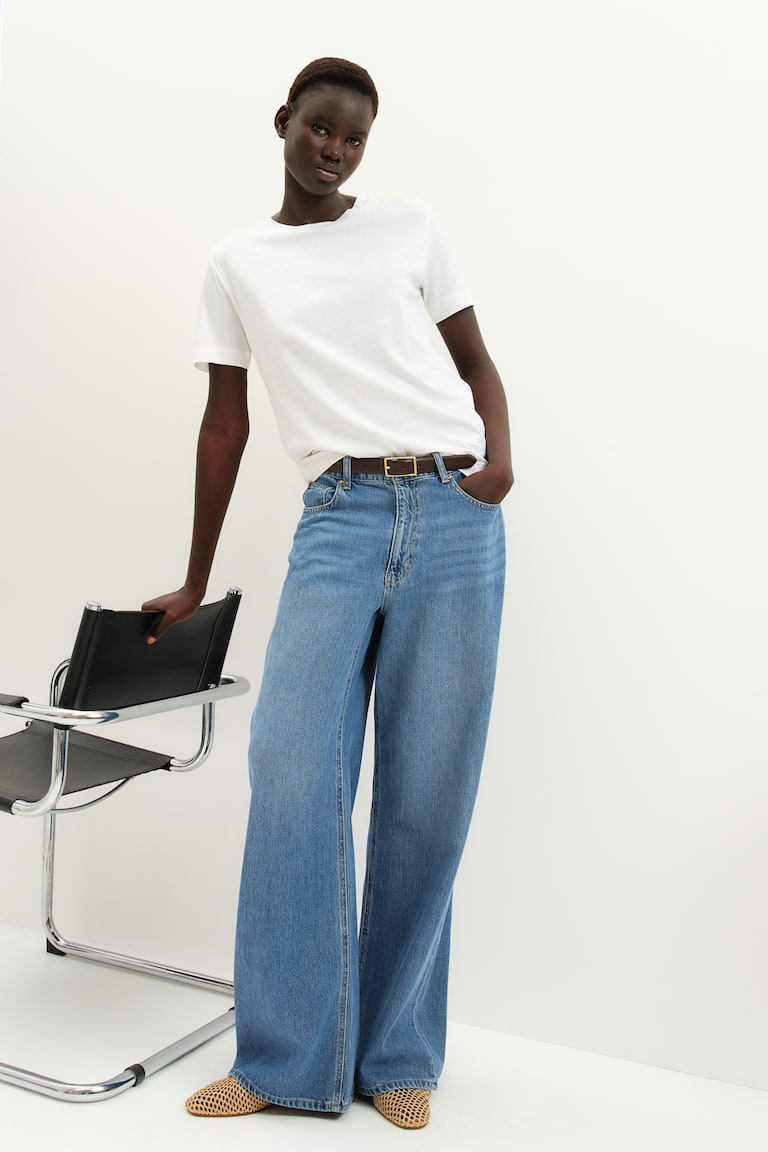 H&M Wide High Jeans Großer Ausverkauf