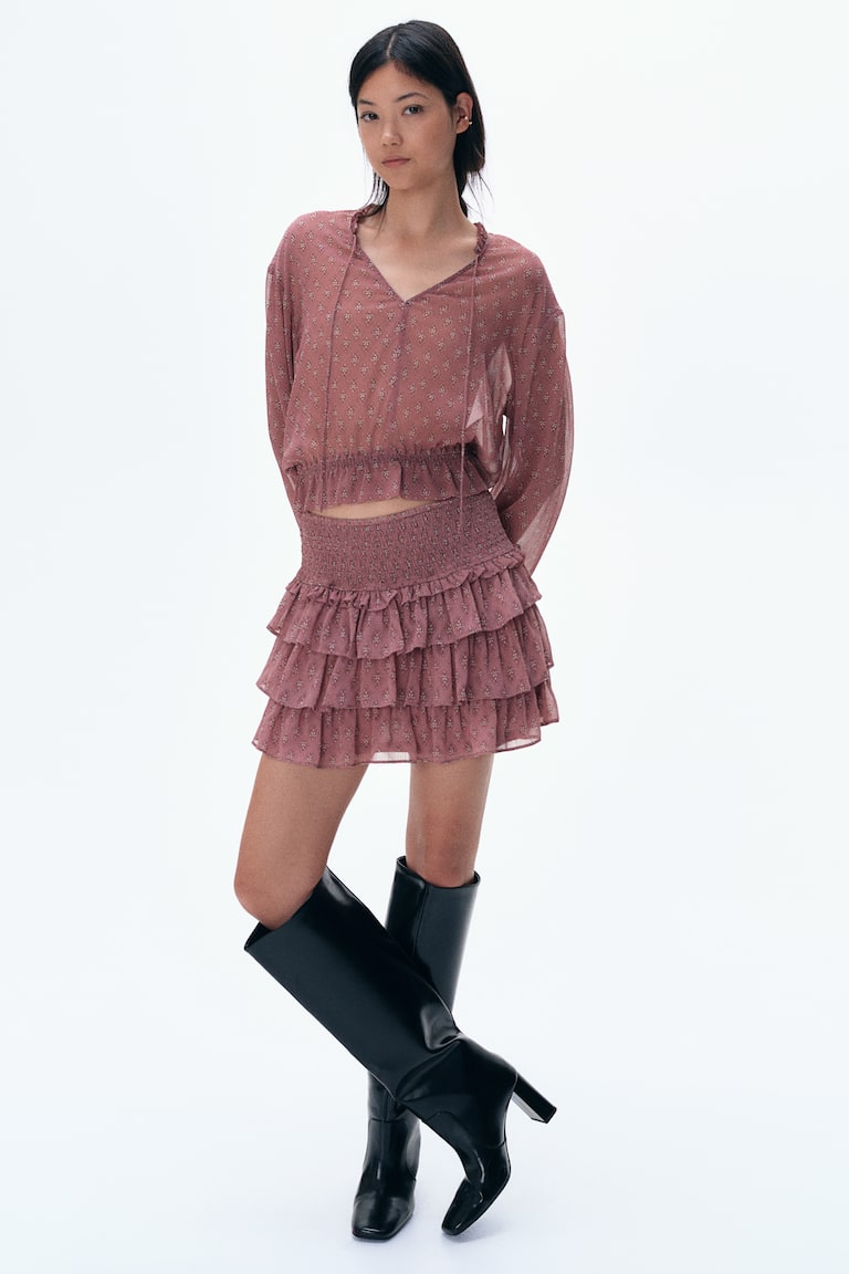 H&M Minirock mit Stufen Rabatt